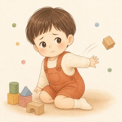 自傷と物投げのイラスト